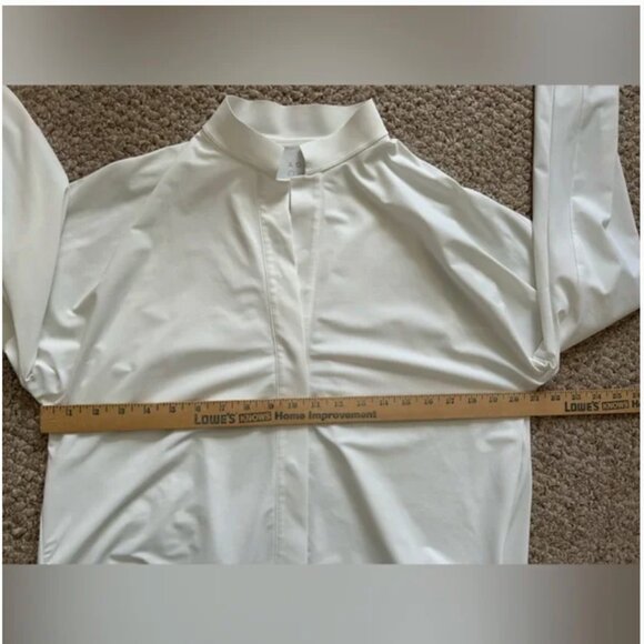 A DAY Something Borrowed White Shirt Blouse size L - Picture 8 of 9